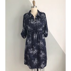 ⋒ Gap Floral Maternity Shirt Dress — size Medium